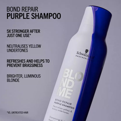 Schwarzkopf Professional BlondMe Bond Repair Purple Shampoo 300ml