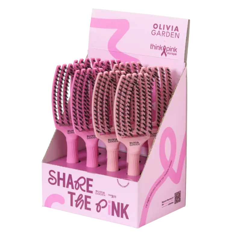 Olivia Garden Fingerbrush Display 2025 8stuks Think Pink