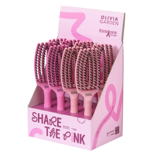 Olivia Garden Fingerbrush Display 2025 8stuks Think Pink
