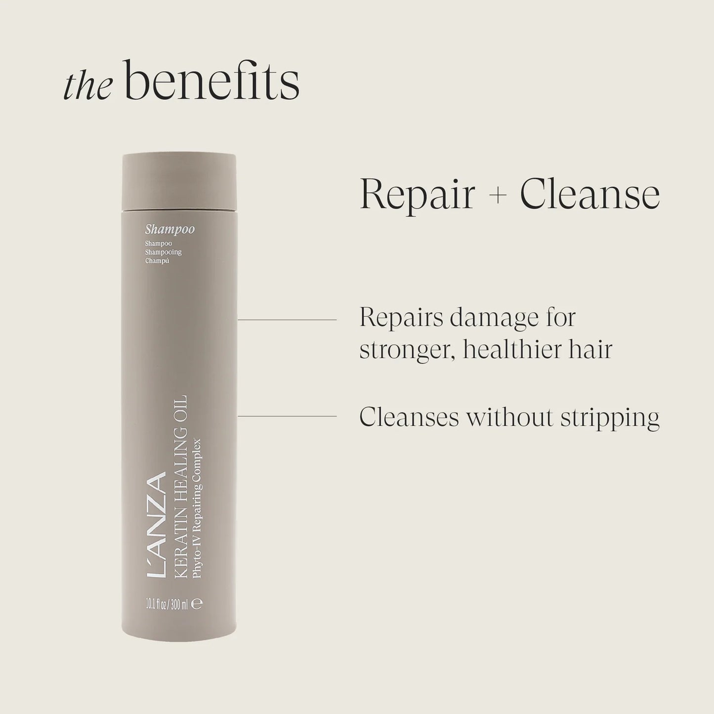 L’Anza Keratin Healing Oil Lustrous Shampoo 300ml