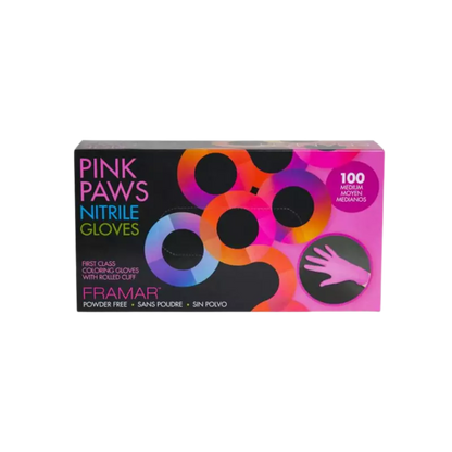 Framar Pink Paws Nitrile Wegwerp Handschoenen 100st